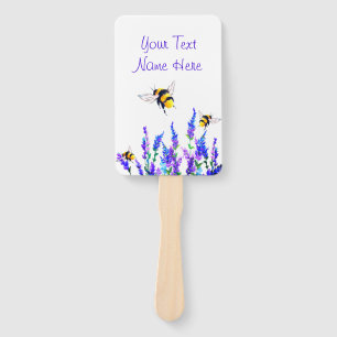 Blume und Bienenhandlüfter mit benutzerdefiniertem Fächer