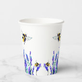 Blume- und Bienenpapierkäfige Pappbecher (Rückseite)