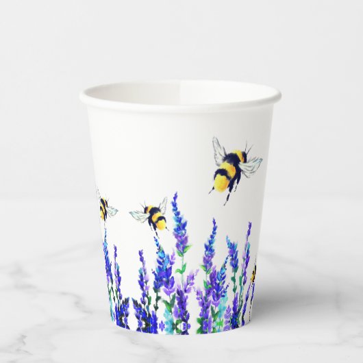 Blume- und Bienenpapierkäfige Pappbecher (Links)