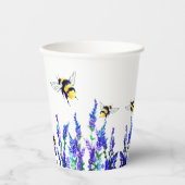 Blume- und Bienenpapierkäfige Pappbecher (Vorderseite)