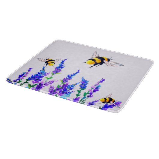 Blume- und Bienenstockfeder Schneidebrett (Ecke)