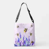 Blume- und Bienenstockfeder Tragetaschen Mit Langen Trägern (Rückseite)