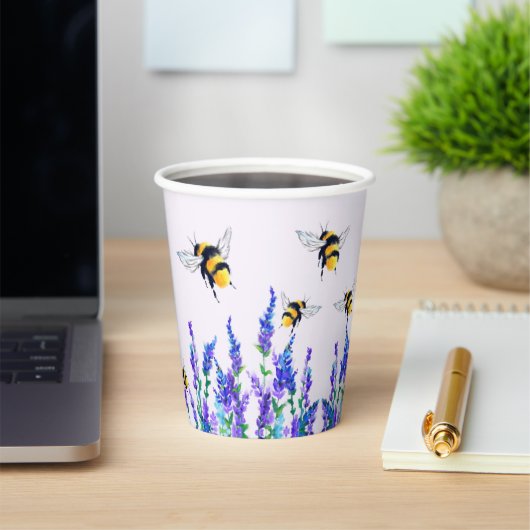 Blume und Bienenstockwerke Pappbecher (InSitu)