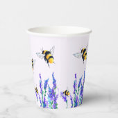 Blume und Bienenstockwerke Pappbecher (Rechts)