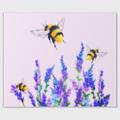 Blume- und Bienenwaschpapier Geschenkpapier (Flach)