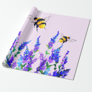 Blume- und Bienenwaschpapier Geschenkpapier