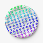 Blume und Bikes Themenpapiertafel Pappteller (Vorderseite)