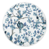 Blume und Birds Blumenknochen Keramikknauf (Vorderseite)