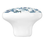 Blume und Birds Blumenknochen Keramikknauf (Seitenansicht)