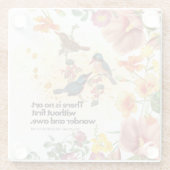 Blume und Birnen Untersetzer aus Glas (Rückseite)