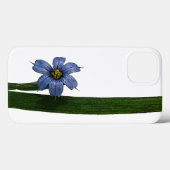 Blume und Blatt aus blauem mit Augen Gras Case-Mate iPhone Hülle (Rückseite (Horizontal))