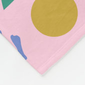 Blume und Blätter 02 Rosa Blütenblätter Fleecedecke (Ecke)