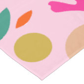 Blume und Blätter 02 Rosa Blütenblätter Tischdecke (Schrägansicht)