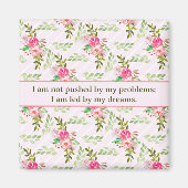 Blume und Blätter-Affirmations-Magnet Magnet (Vorne)