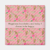 Blume und Blätter-Affirmations-Magnet Magnet (Vorne)