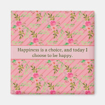 Blume und Blätter-Affirmations-Magnet