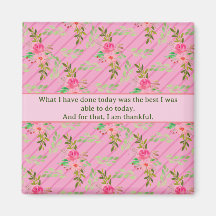 Blume und Blätter-Affirmations-Magnet