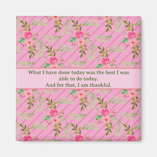 Blume und Blätter-Affirmations-Magnet Magnet (Vorne)