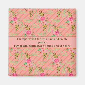 Blume und Blätter-Affirmations-Magnet Magnet (Vorne)