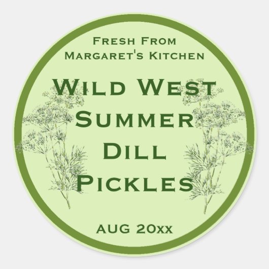 Blume und Blätter, Beizetikett Runder Aufkleber (Vorderseite)