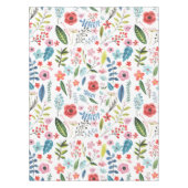 Blume und Blätter Botanisches Muster Tischdecke (Vorderseite)