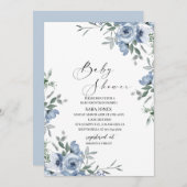 Blume und Blätter Bridal Sho Einladung (Vorne/Hinten)