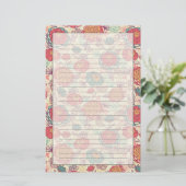 Blume und Blätter Briefpapier (Stehend Vorderseite)