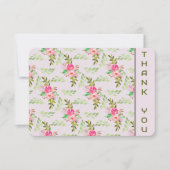 Blume und Blätter Danke Karte (Vorderseite)