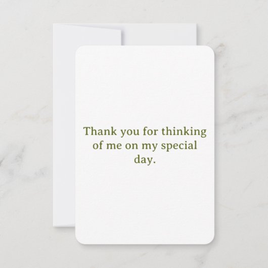 Blume und Blätter Danke Karte (Rückseite)