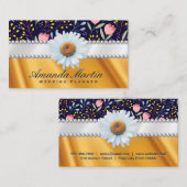 Blume und Blätter dekorative Muster Drapery Visitenkarte (Vorne/Hinten)