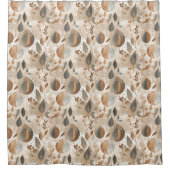 Blume und Blätter der modernen Erde Duschvorhang (Vorderseite)