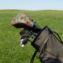 Blume und Blätter des Kardinals Golf Headcover