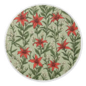 Blume und Blätter des Kardinals Keramikknauf (Vorderseite)