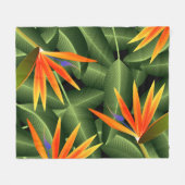 Blume und Blätter des Paradieses Fleecedecke (Vorderseite (Horizontal))