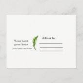 Blume und Blätter des tropischen Gartens Save the  Ankündigungspostkarte (Rückseite)