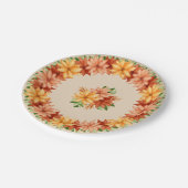 Blume und Blätter fallen Pappteller (Schrägansicht)