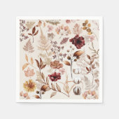 Blume und Blätter fallen Serviette (Vorderseite)