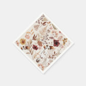 Blume und Blätter fallen Serviette (Ecke)