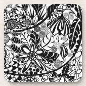 Blume und Blätter für Blumenkohl-Untersetzer Getränkeuntersetzer (Vorderseite)