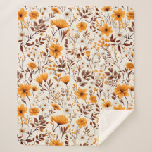 Blume und Blätter für den Herbst in Aquarellfarben