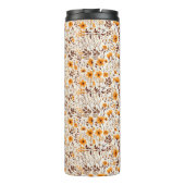 Blume und Blätter für den Herbst in Aquarellfarben Thermosbecher (Rückseite)