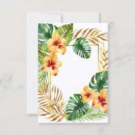 Blume und Blätter für Hochzeitsfeiern Einladung