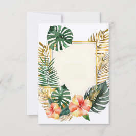 Blume und Blätter für Hochzeitsfeiern Einladung