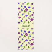 Blume und Blätter für Violette geben Yoga Mat Yogamatte (Rückseite)