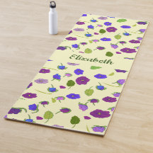 Blume und Blätter für Violette geben Yoga Mat