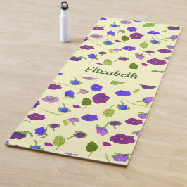 Blume und Blätter für Violette geben Yoga Mat Yogamatte