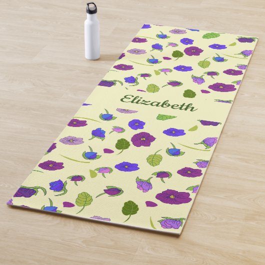 Blume und Blätter für Violette geben Yoga Mat Yogamatte (Beispiel)