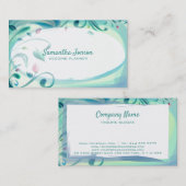 Blume und Blätter für Wasserfarben Visitenkarte (Vorne/Hinten)