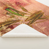 Blume und Blätter gefroren. Blüten im Eiswürfel Sherpadecke (3/4)