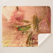 Blume und Blätter gefroren. Blüten im Eiswürfel Sherpadecke (Vorderseite (Horizontal))